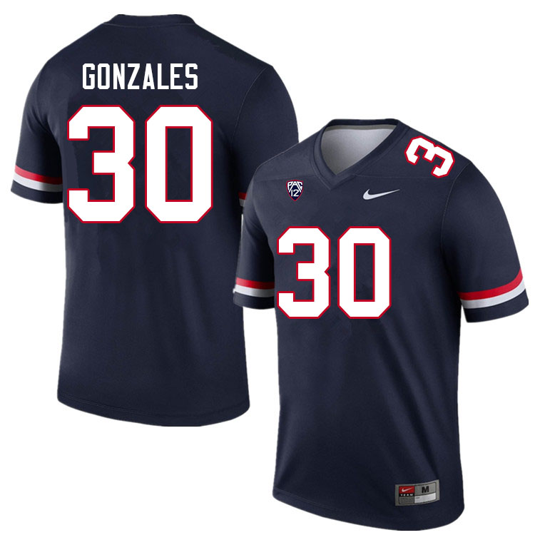 Men #30 Anthony Gonzales Arizona Wildcats College Football Jerseys Sale-Navy